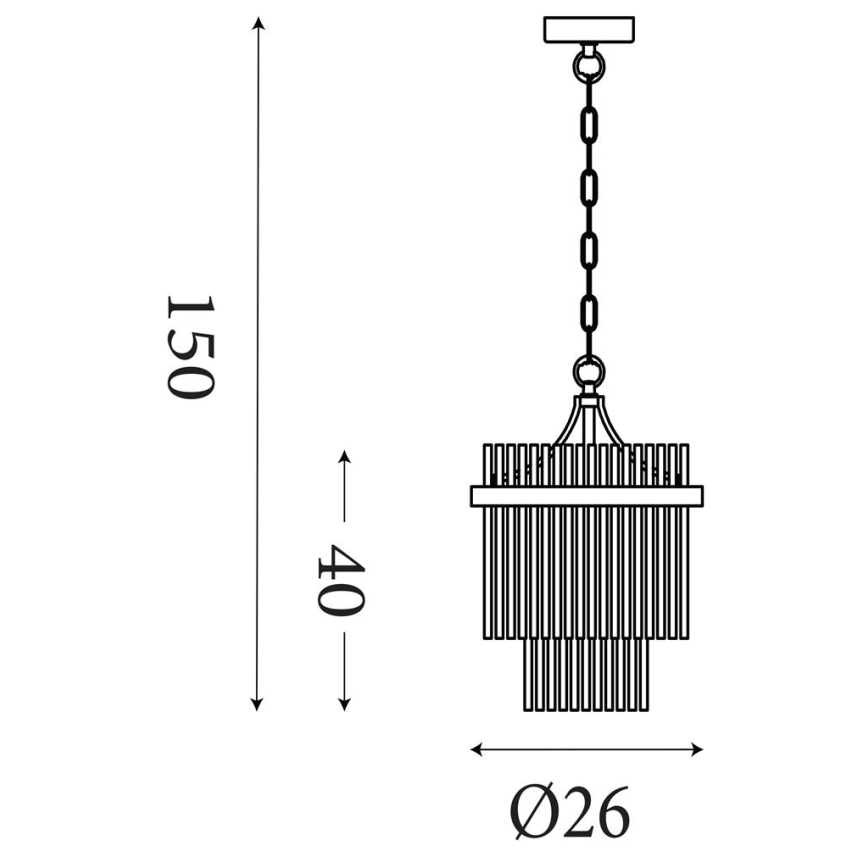 Searchlight - Κρεμαστό φωτιστικό με αλυσίδα LARA 1xE27/60W/230V