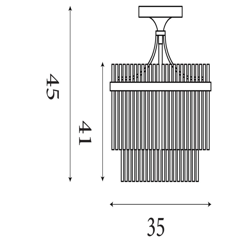 Searchlight - Κολλητό φωτιστικό οροφής LARA 3xE14/60W/230V