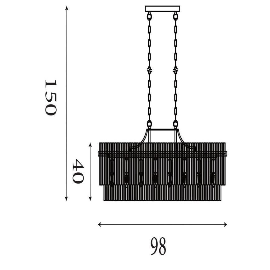 Searchlight - Πολυέλαιος με αλυσίδα LARA 8xE14/60W/230V