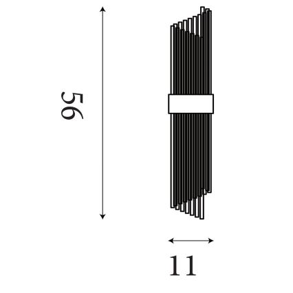Searchlight - Επιτοίχιο φωτιστικό LARA 2xE14/60W/230V