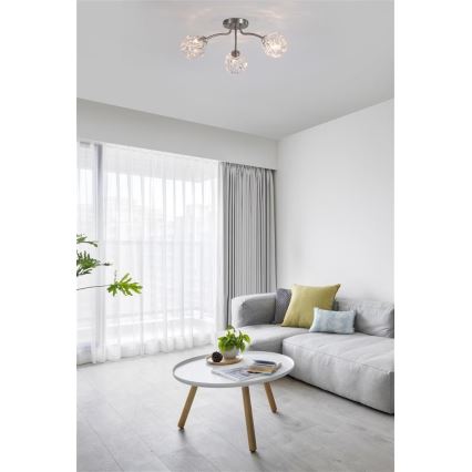 Searchlight - Προσαρτημένος πολυέλαιος ASTRAL 3xG9/33W/230V ματ χρώμιο