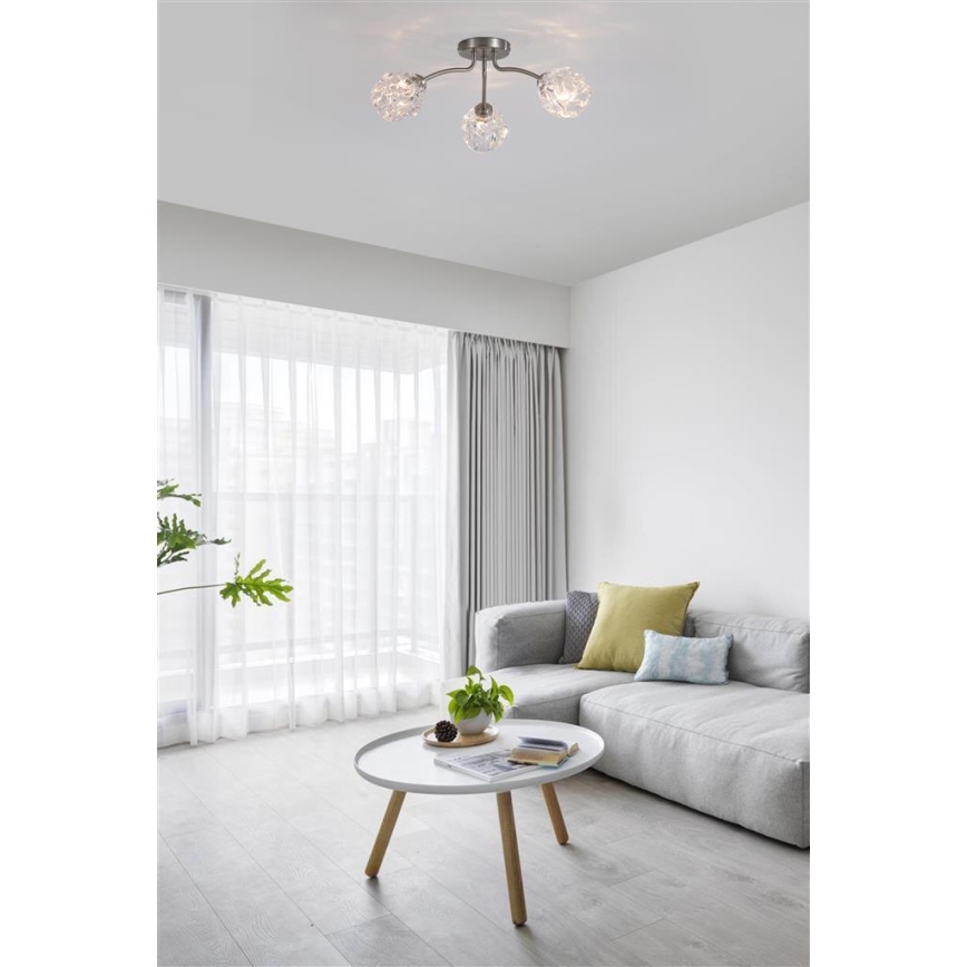 Searchlight - Προσαρτημένος πολυέλαιος ASTRAL 3xG9/33W/230V ματ χρώμιο