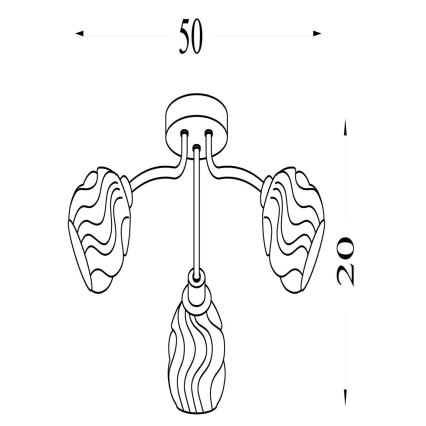 Searchlight - Προσαρτημένος πολυέλαιος ASTRAL 3xG9/33W/230V ματ χρώμιο