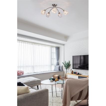 Searchlight - Επιφανειακό φωτιστικό οροφής ASTRAL 5xG9/33W/230V ματ χρώμιο