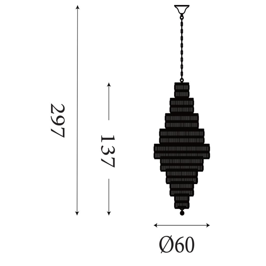 Searchlight - Πολυέλαιος με αλυσίδα EMPIRE 13xE14/60W/230V