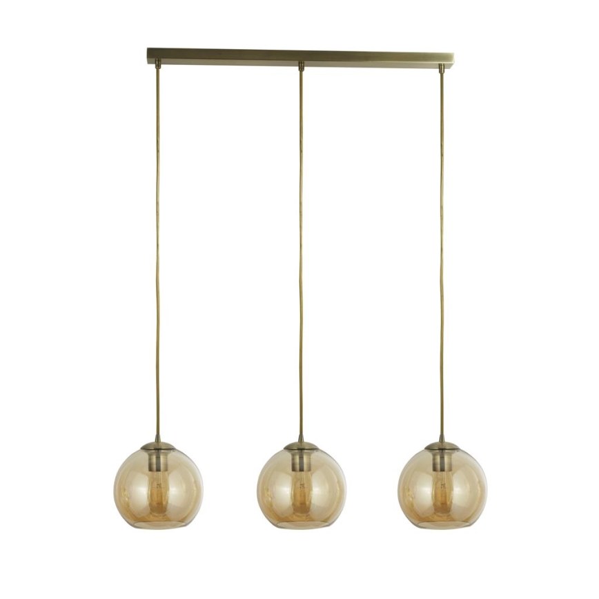 Searchlight - Πολύφωτο σε σχοινί PENDANT 3xE27/40W/230V χρυσαφί