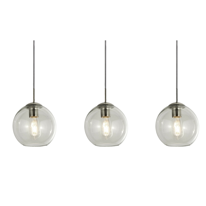 Searchlight - Κρεμαστό φωτιστικό οροφής PENDANT 3xE27/40W/230V ματ χρώμιο
