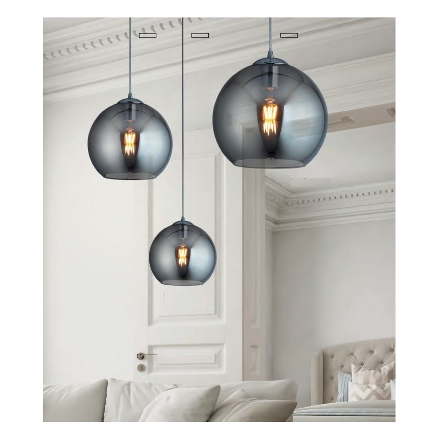Searchlight - Πολύφωτο σε σχοινί BALL 1xE27/60W/230V μαύρο