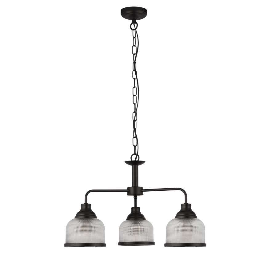 Searchlight - Πολύφωτο με αλυσίδα BISTRO 3xE27/60W/230V μαύρο