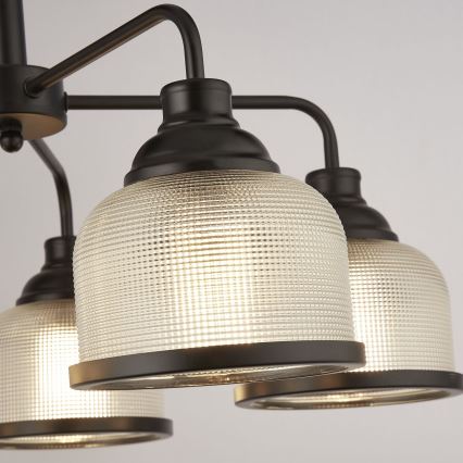 Searchlight - Πολύφωτο με αλυσίδα BISTRO 5xE27/60W/230V μαύρο
