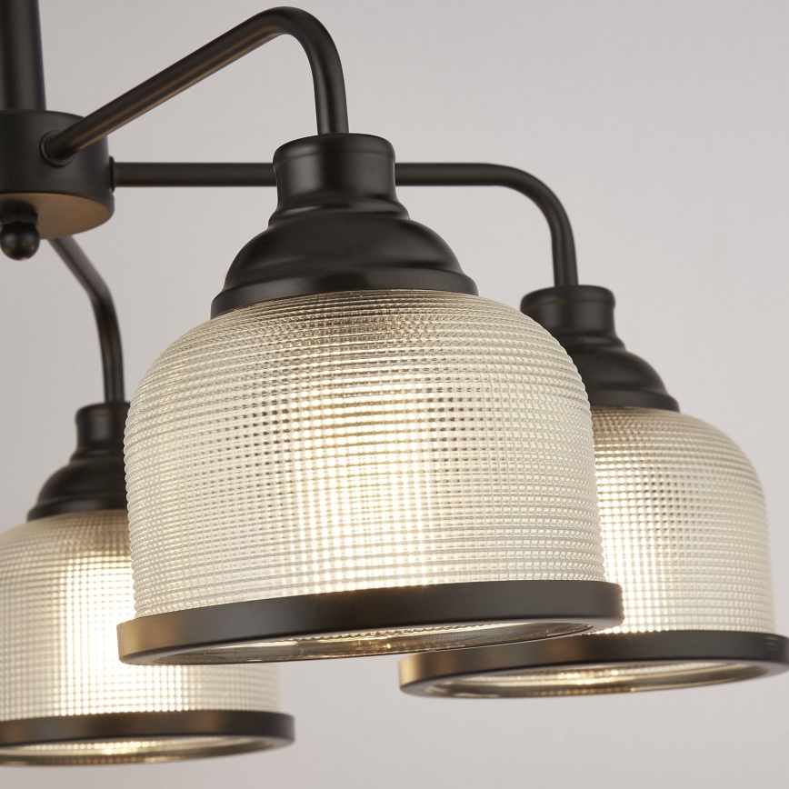 Searchlight - Πολύφωτο με αλυσίδα BISTRO 5xE27/60W/230V μαύρο