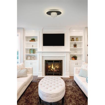 Searchlight - Ρυθμιζόμενο LED φωτιστικό οροφής DELUGE LED/20W/230V, διάμετρος 31,5 cm, μαύρο