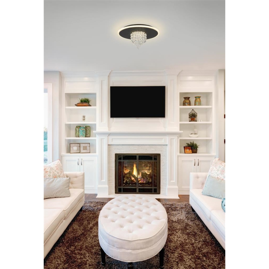 Searchlight - Ρυθμιζόμενο LED φωτιστικό οροφής DELUGE LED/20W/230V, διάμετρος 31,5 cm, μαύρο