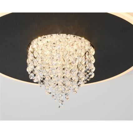 Searchlight - Ρυθμιζόμενο LED φωτιστικό οροφής DELUGE LED/20W/230V, διάμετρος 31,5 cm, μαύρο