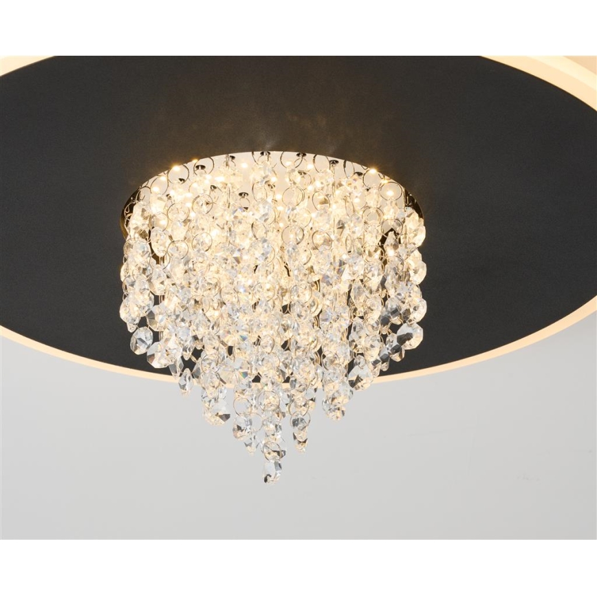 Searchlight - Ρυθμιζόμενο LED φωτιστικό οροφής DELUGE LED/20W/230V, διάμετρος 31,5 cm, μαύρο