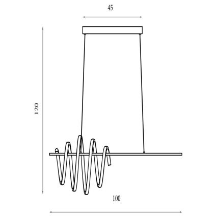 Searchlight - LED ρυθμιζόμενο κρεμαστό φωτιστικό σε καλώδιο SWORD LED/40W/230V 3000K