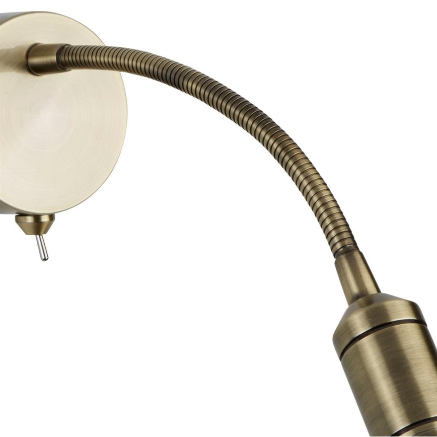 Searchlight - LED Σποτ τοίχου εύκαμπτο ADJU LED/1W/230V ορείχαλκος