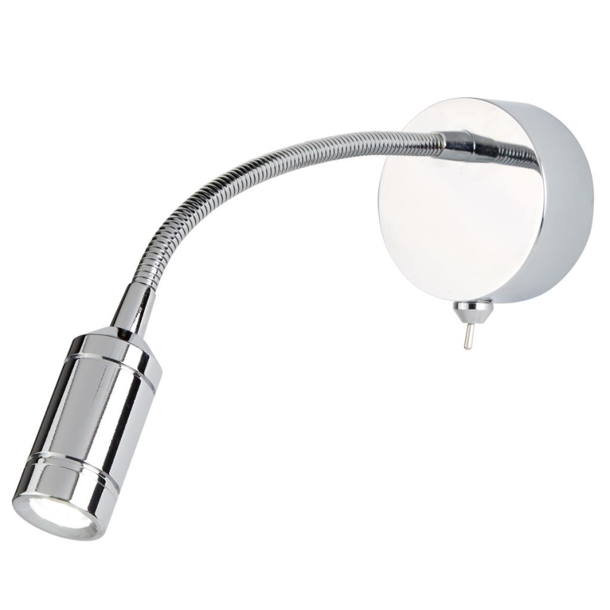 Searchlight - LED Εύκαμπτο μικρό φωτιστικό ADJU LED/1W/230V γυαλιστερό χρώμιο