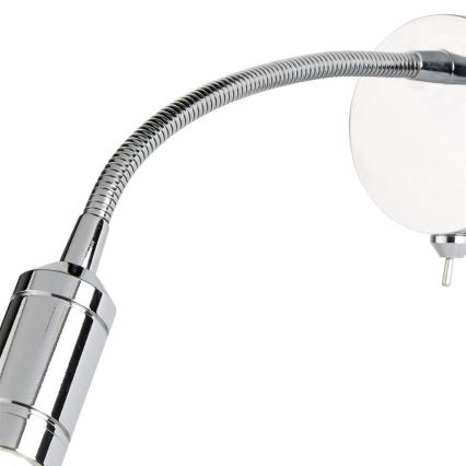 Searchlight - LED Εύκαμπτο μικρό φωτιστικό ADJU LED/1W/230V γυαλιστερό χρώμιο