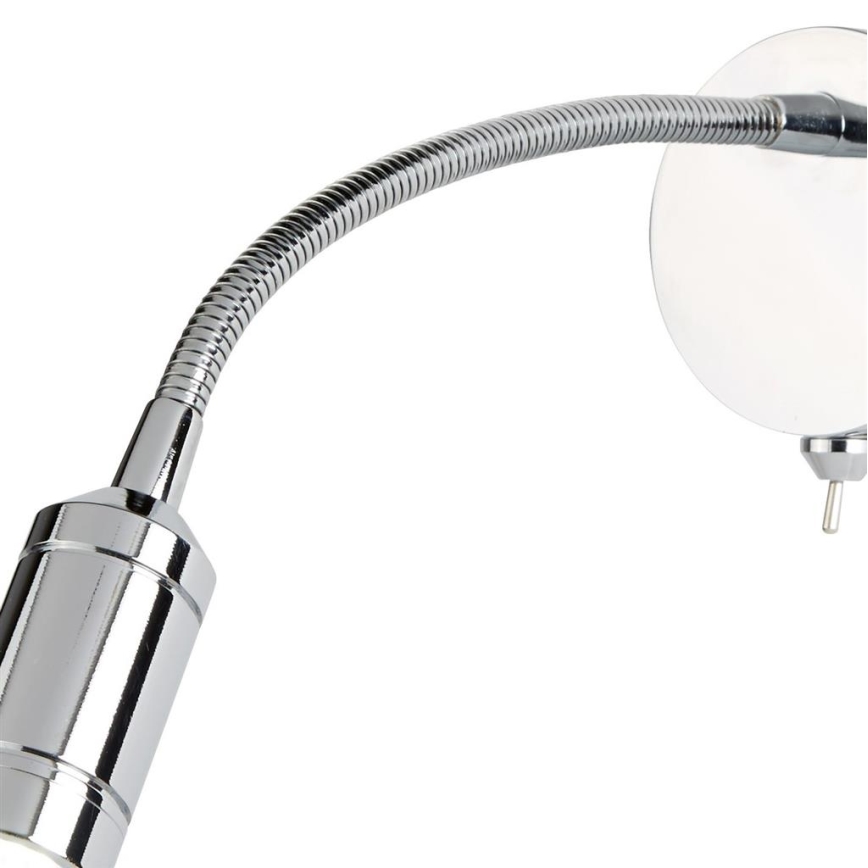 Searchlight - LED Εύκαμπτο μικρό φωτιστικό ADJU LED/1W/230V γυαλιστερό χρώμιο