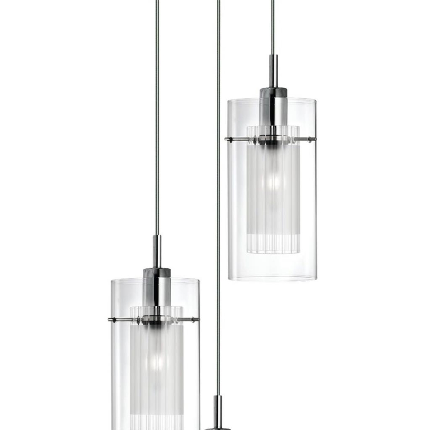 Searchlight - Κρεμαστό φωτιστικό οροφής DUO 3xE14/60W/230V ματ χρώμιο
