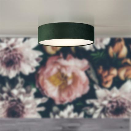Searchlight - Φωτιστικό οροφής DRUM PLEAT 2xE27/15W/230V πράσινο