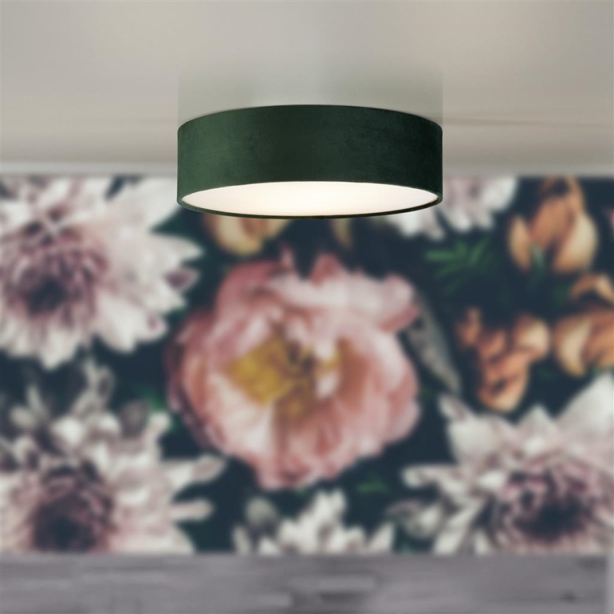 Searchlight - Φωτιστικό οροφής DRUM PLEAT 2xE27/15W/230V πράσινο
