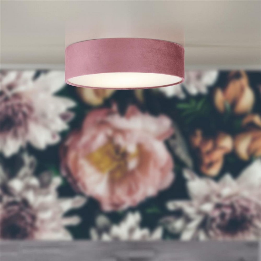 Searchlight - Φωτιστικό οροφής DRUM PLEAT 2xE27/15W/230V ροζ