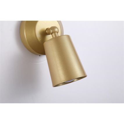 Searchlight - Ρυθμιζόμενο επαναφορτιζόμενο φωτιστικό τοίχου LED CONE LED/1,5W/5V, χρυσό