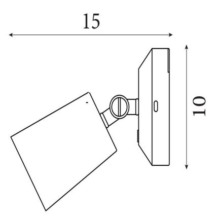 Searchlight - Ρυθμιζόμενο επαναφορτιζόμενο φωτιστικό τοίχου LED CONE LED/1,5W/5V, χρυσό