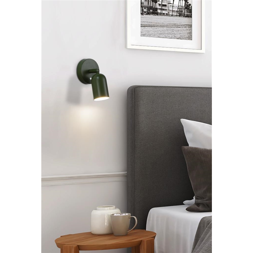 Searchlight - LED Ρυθμιζόμενο επαναφορτιζόμενο επιτοίχιο φωτιστικό CONE LED/1,5W/5V πράσινο