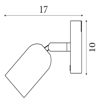 Searchlight - LED Ρυθμιζόμενο επαναφορτιζόμενο επιτοίχιο φωτιστικό CONE LED/1,5W/5V πράσινο