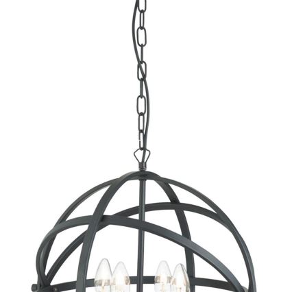 Searchlight - Κρεμαστό φωτιστικό με αλυσίδα ORBIT 4xE14/60W/230V μαύρο