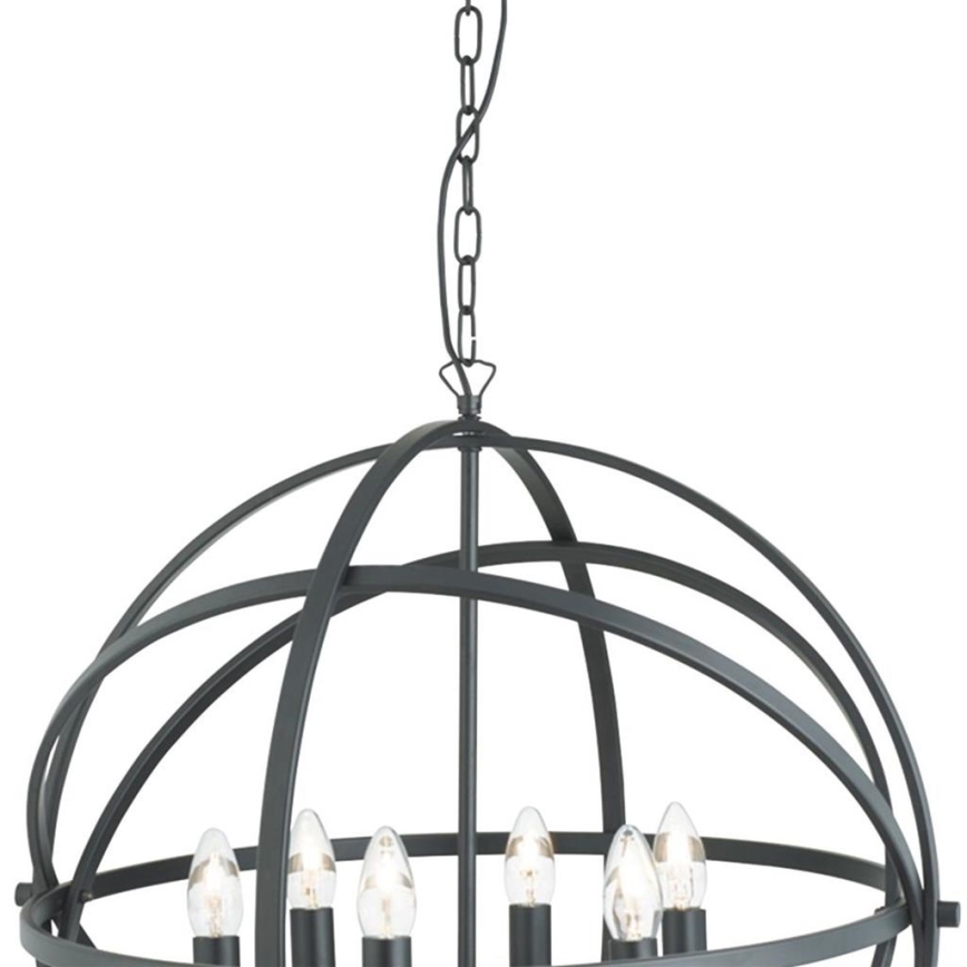 Searchlight - Πολυέλαιος με αλυσίδα ORBIT 6xE14/60W/230V μαύρος