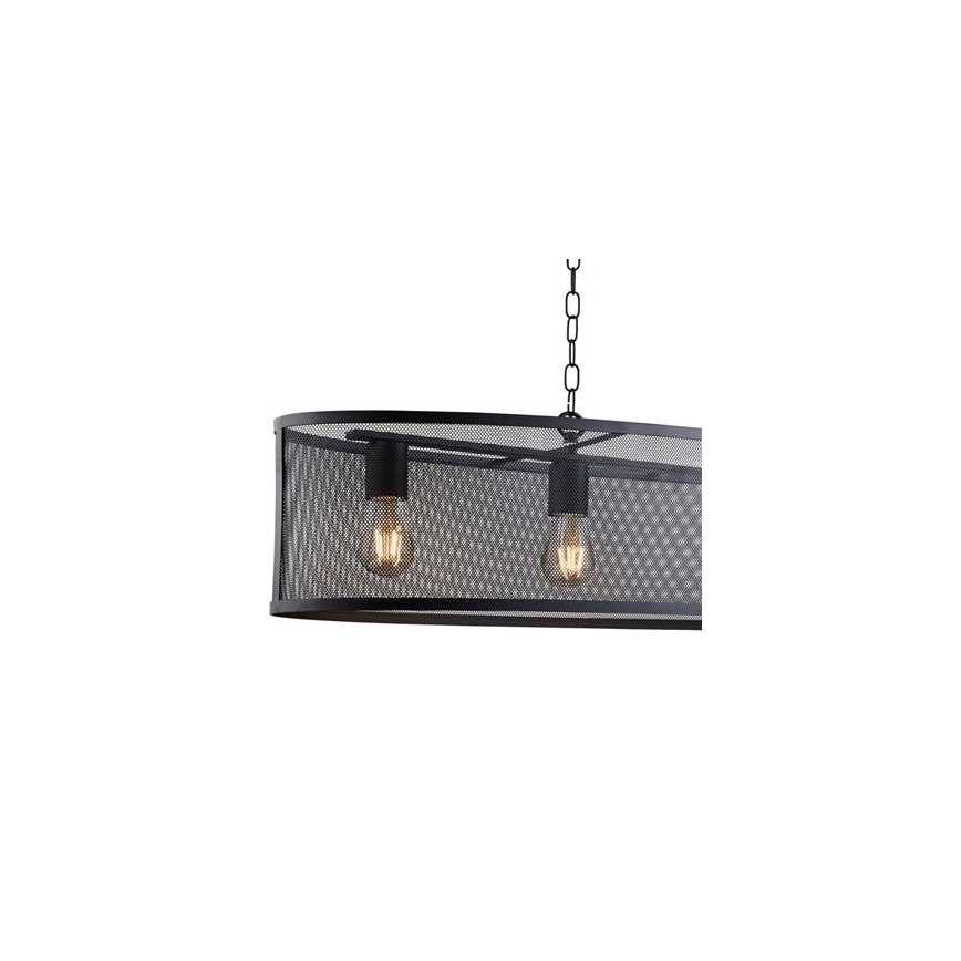 Searchlight - Πολύφωτο σε αλυσίδα FISHNET 4xE27/60W/230V μαύρο