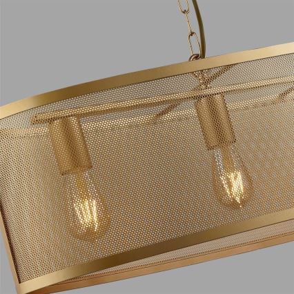 Searchlight - Πολύφωτο σε αλυσίδα FISHNET 4xE27/60W/230V χρυσαφί