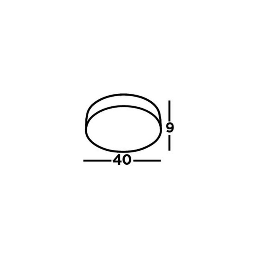 Searchlight - Φωτιστικό οροφής LED FLUSH LED/24W/230V διάμετρος 40 cm χρώμιο