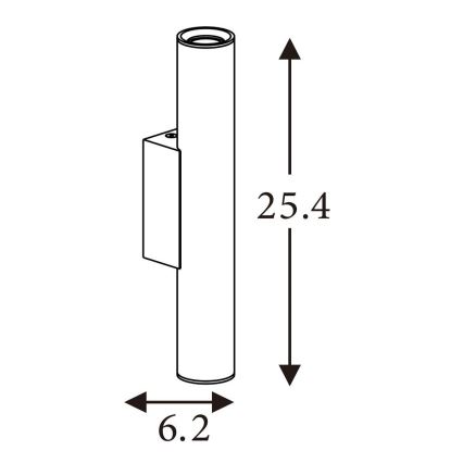 Searchlight - Επιτοίχιο φωτιστικό BEACON 2xGU10/10W/230V καφέ