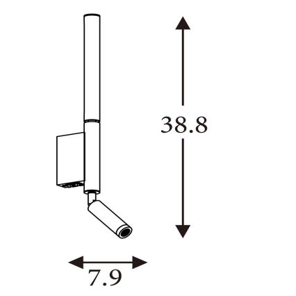 Searchlight - σποτ φωτιστικό ARCHITECT LED/7W/230V καφέ