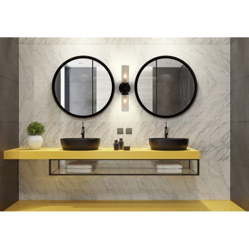 Searchlight - Επιτοίχιο φωτιστικό IMPERIAL 2xG9/33W/230V μαύρο