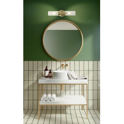 Searchlight - Επιτοίχιο φωτιστικό IMPERIAL 2xG9/33W/230V ορείχαλκος