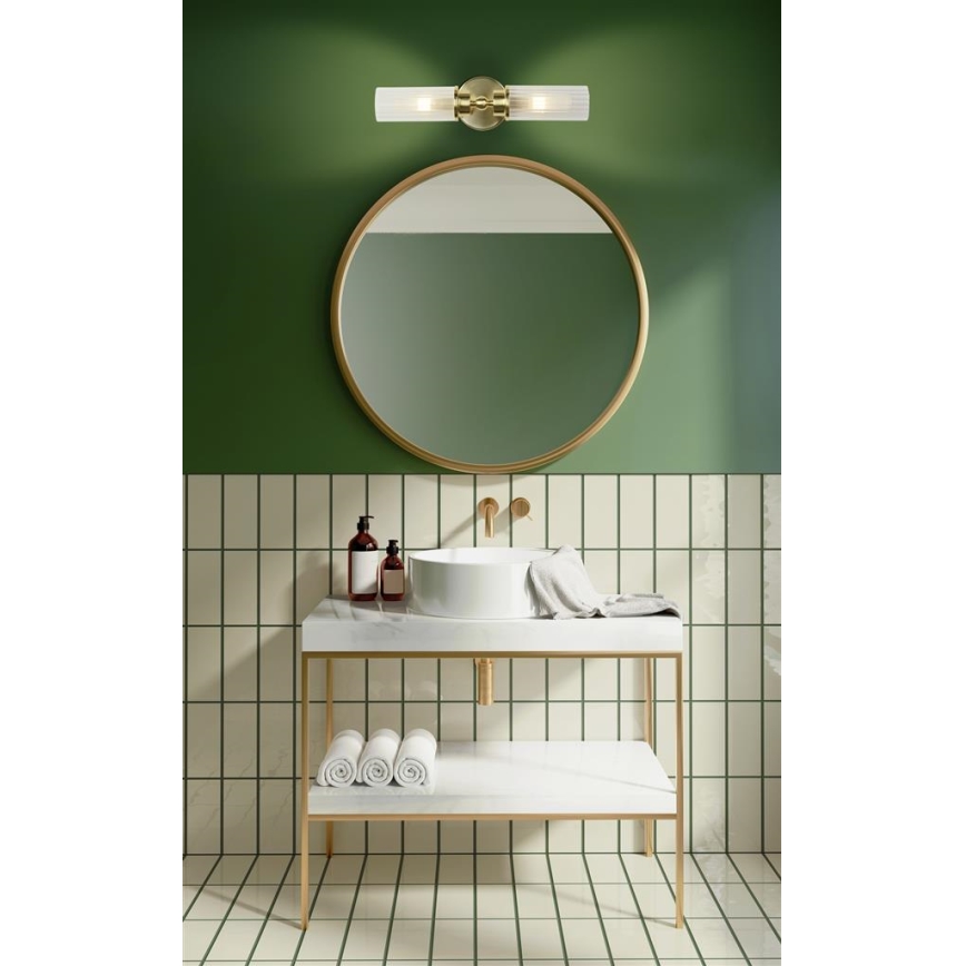 Searchlight - Επιτοίχιο φωτιστικό IMPERIAL 2xG9/33W/230V ορείχαλκος