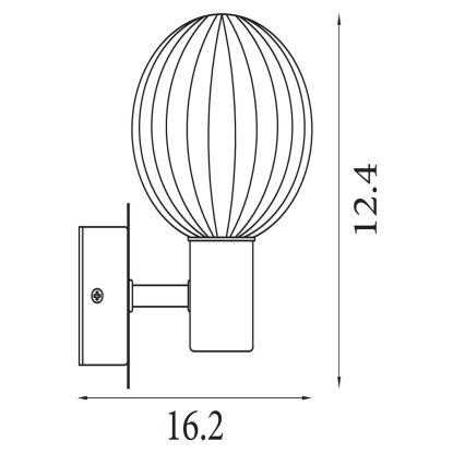Searchlight - Επιτοίχιο φωτιστικό LUMINSPHERE 1xG9/7W/230V μαύρο