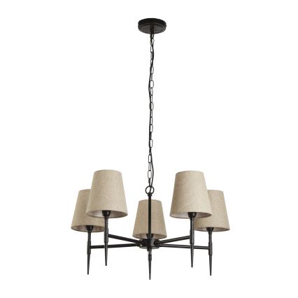 Searchlight - Κρεμαστό φωτιστικό οροφής GOTHIC 5xE14/60W/230V μαύρο