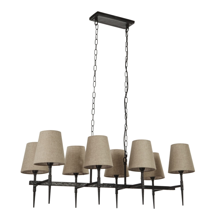 Searchlight -Κρεμαστό φωτιστικό οροφής GOTHIC 8xE14/60W/230V μαύρο