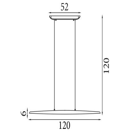 Searchlight - LED ρυθμιζόμενο κρεμαστό φωτιστικό με καλώδιο KENZIE LED/29W/230V 2700/3000/4000K