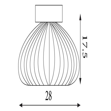 Searchlight - Φωτιστικό οροφής CELESTIAL 1xE27/60W/230V διάμ. 28 εκ.