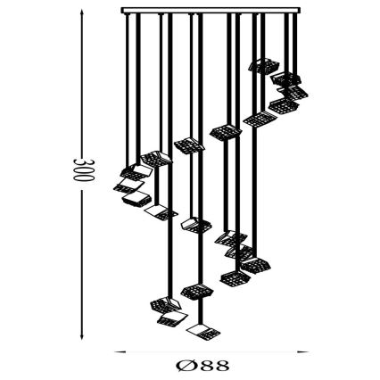 Searchlight - Ρυθμιζόμενο LED φωτιστικό οροφής CUBOID LED/10,25W/230V 3000K