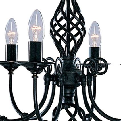 Searchlight - Πολύφωτο με αλυσίδα ZANZIBAR 6xE14/60W/230V μαύρο