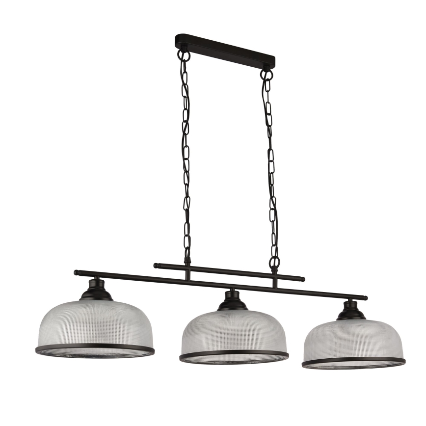 Searchlight - Πολύφωτο με αλυσίδα BISTRO 3xE27/60W/230V μαύρο